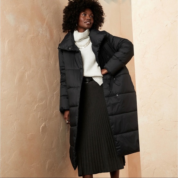 NWT Banana Republic long puffer coat - Picture 1 of 10